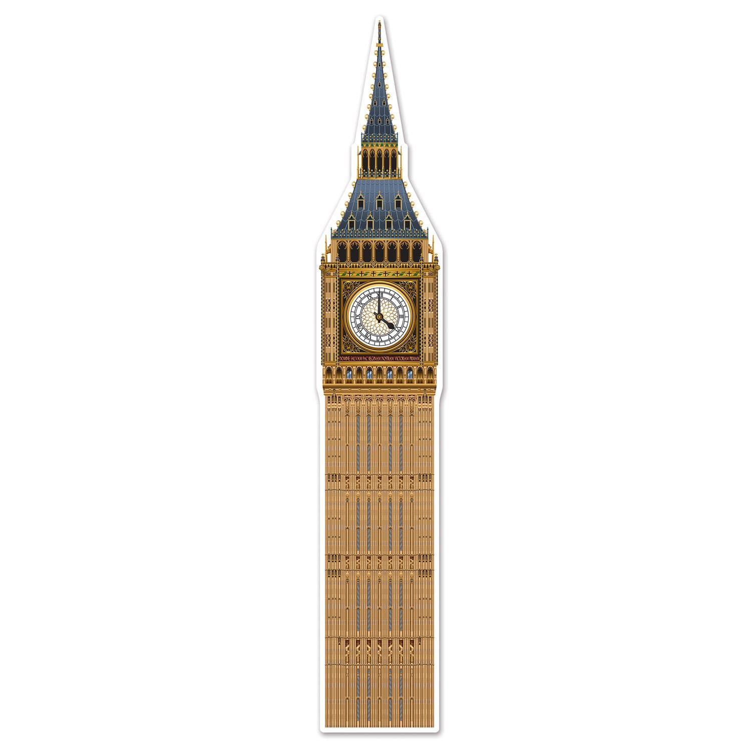 Beistle Printed Paper Jointed Cutout Oversized Big Ben Decoration for British Party Photo Backdrop Background Around The World Décor