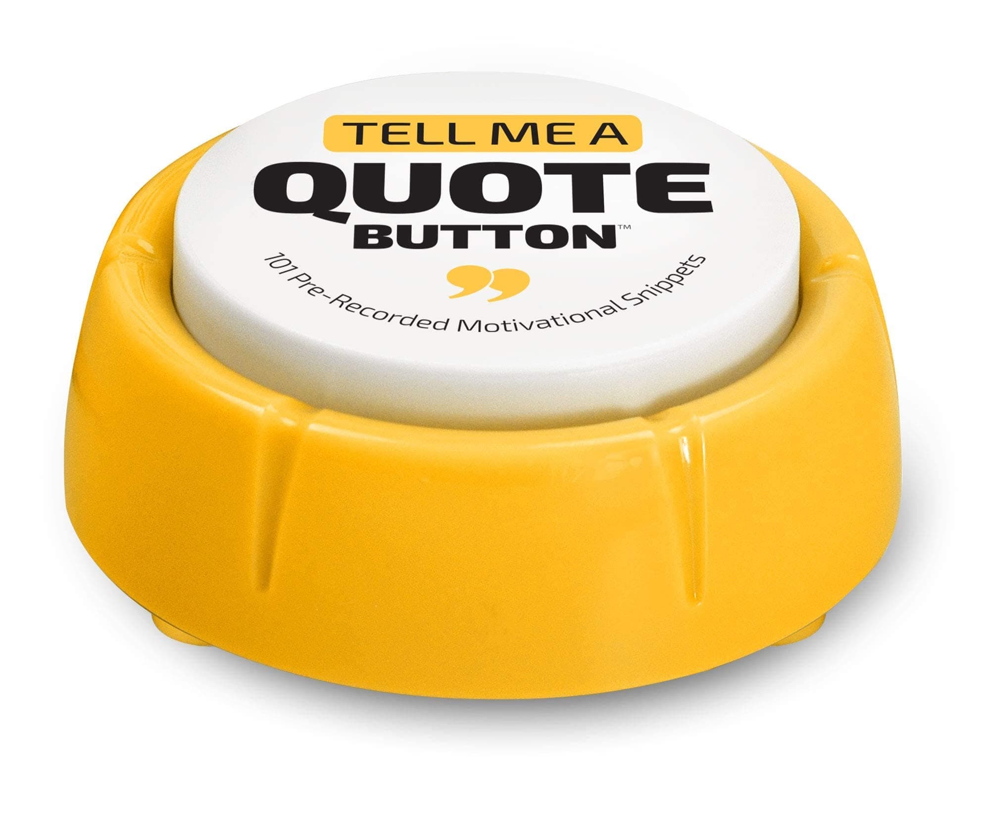 - Quote Sound Button | Fully Loaded | 101 Pre-Recorded Motivational Quotes | Positive Thinking Easy, Better Than Affirmation Cards | Fun Novelty Gag Inspirational Gift | Cool Desk Decor Gadget