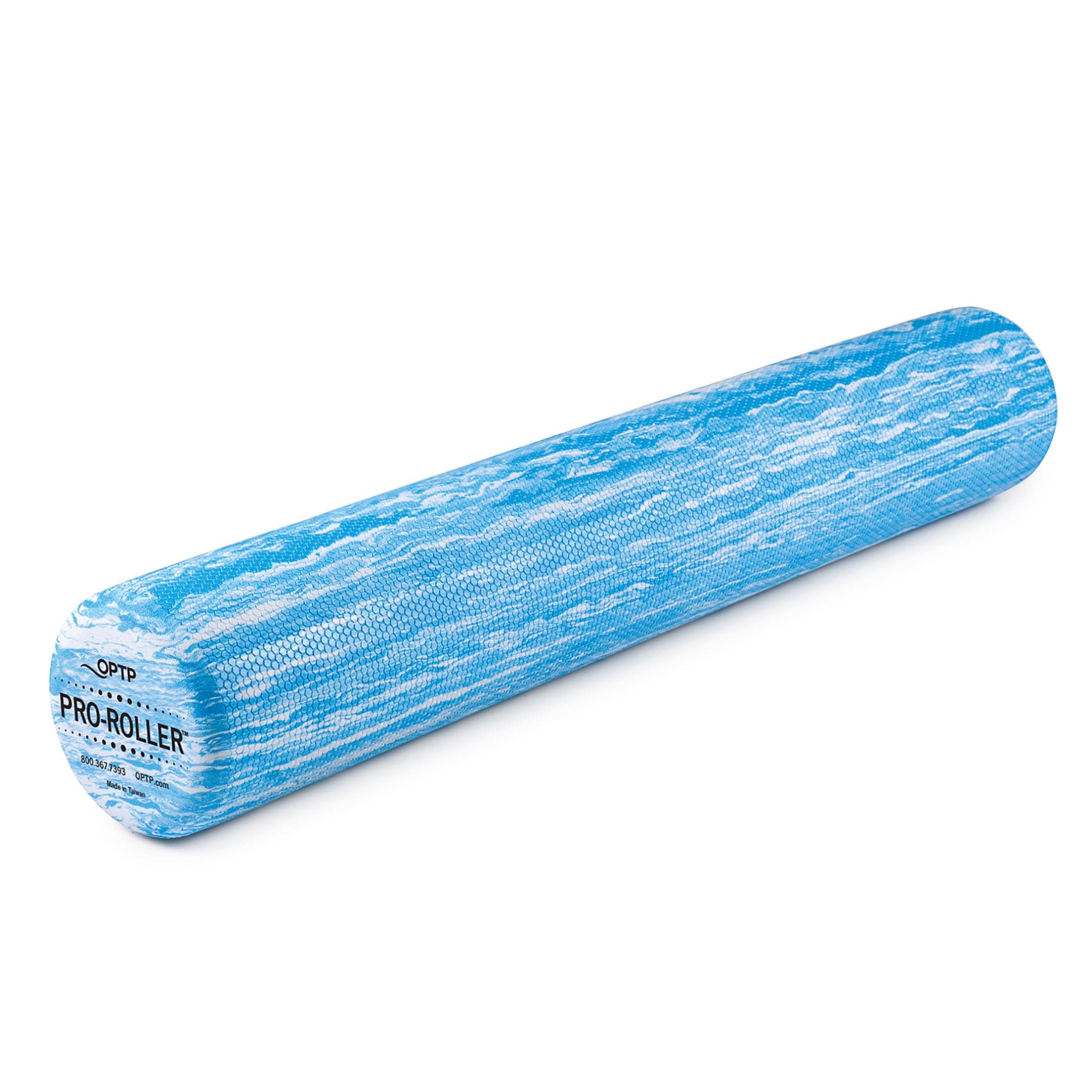 OPTP PRO-ROLLER Standard Density Foam Roller - Durable Roller for Back Massage, Deep Tissue Foam Roller Exercises, Stretching, Fitness, Yoga and Pilates - 36 Inches by 6 Inches, Blue