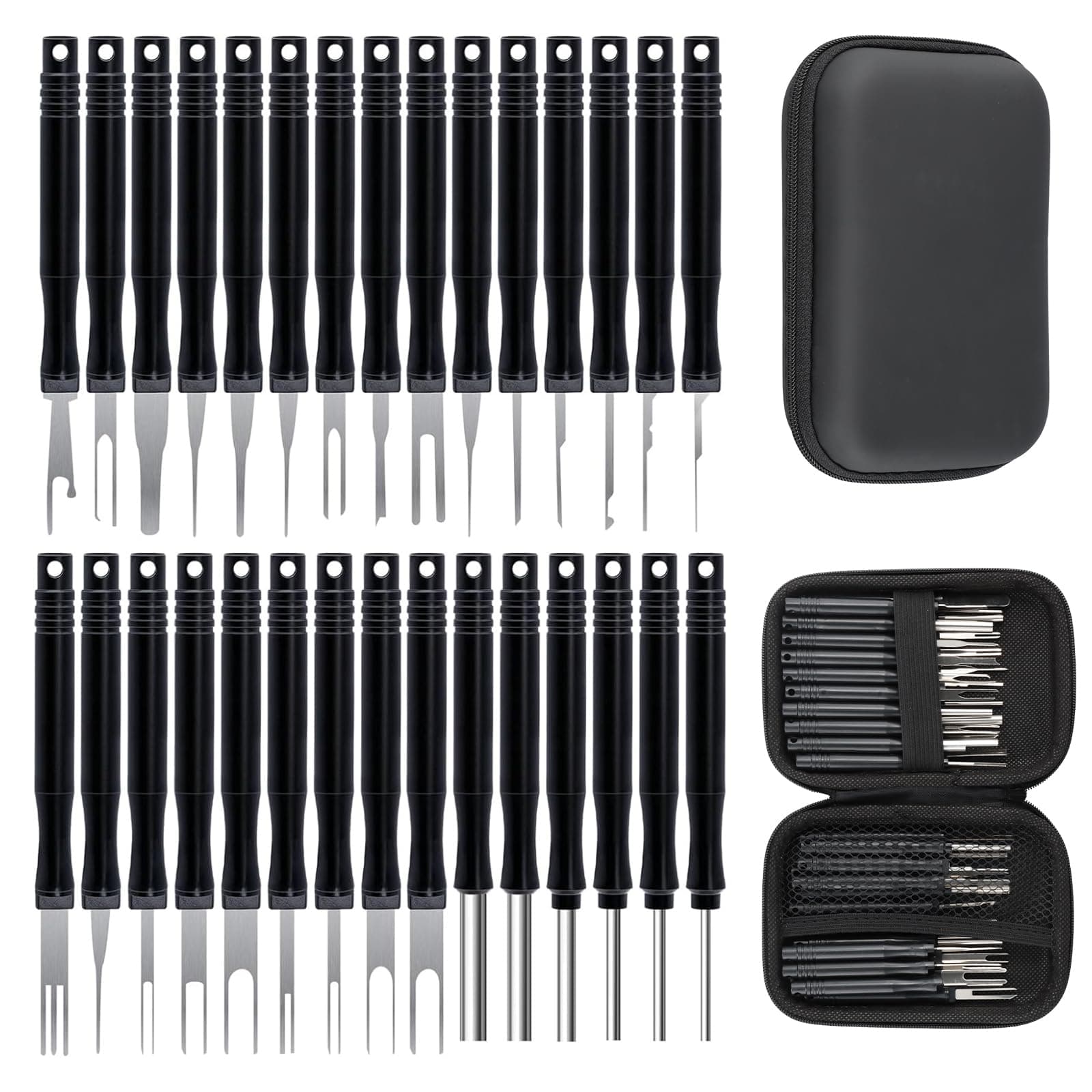 Fangehong 36 Pcs Car Release Tool, Car Cable Plug Removal Tool, Terminal Removal Tool Kit, Pin Extractor, Wire Connector Pin Release Key Extractor Tools