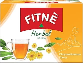 FITNÈ Chrysanthemum Herbal Tea Senna Infusion Smooth Mild Soothing Beverage Natural Gentle Detox Cleanse No Calories Caffeine Free, 15 Tea Bags