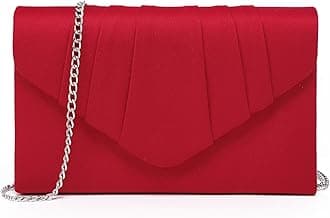 Dasein Womens Evening Bag Velvety Pleated Envelope Clutch Handbag Wedding Party Bridal Purse