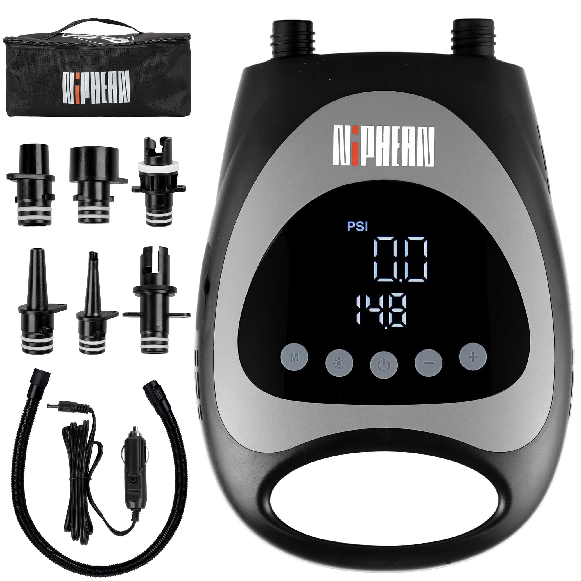 Niphean Paddle Board Pump, 20PSI Portable Sup Pump with Deflation Function, Car Charging Paddleboard Pump for Inflatables, Paddle Boards, Kayak, Boat