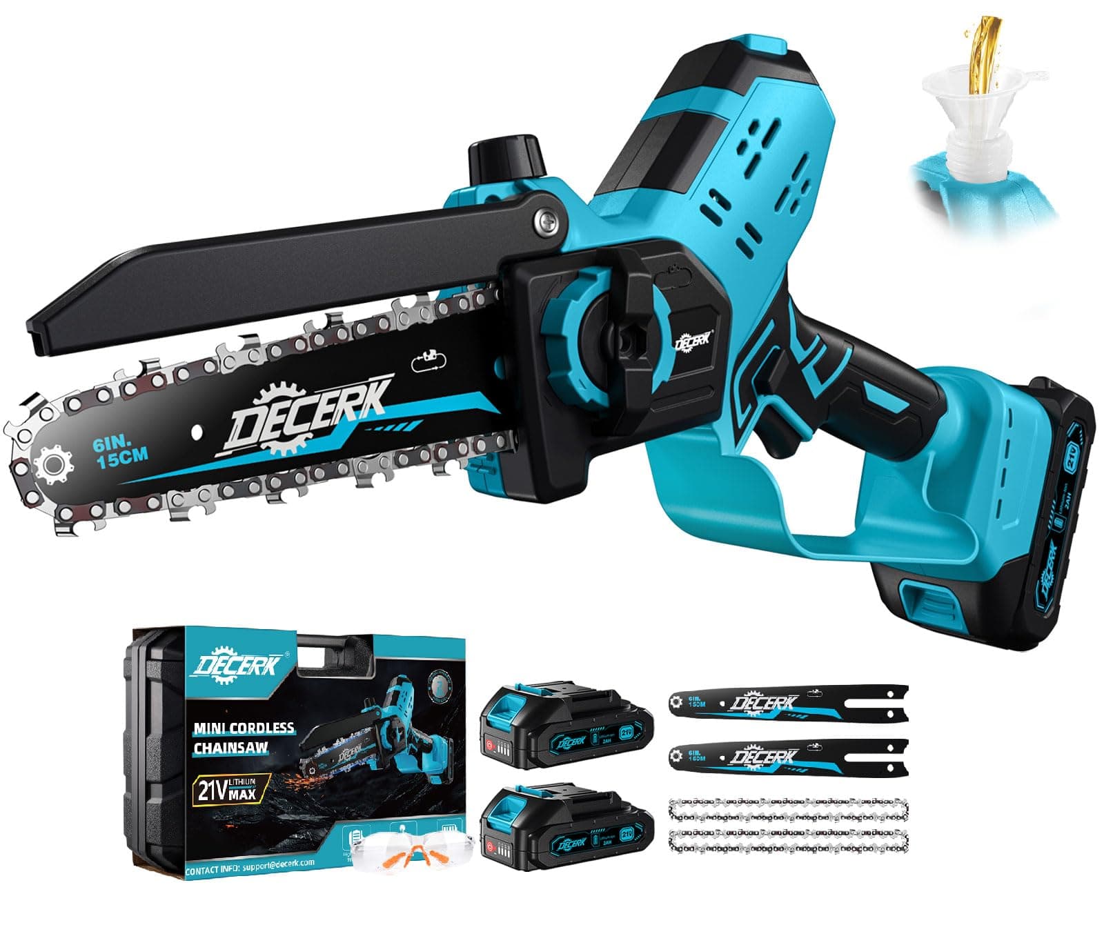 - Mini Chainsaw Cordless, Left Handheld Chainsaw Compatible with Makita Battery Powered, Brushless 6 Inch Electric Chain Saw for Tree, Branch, Wood
