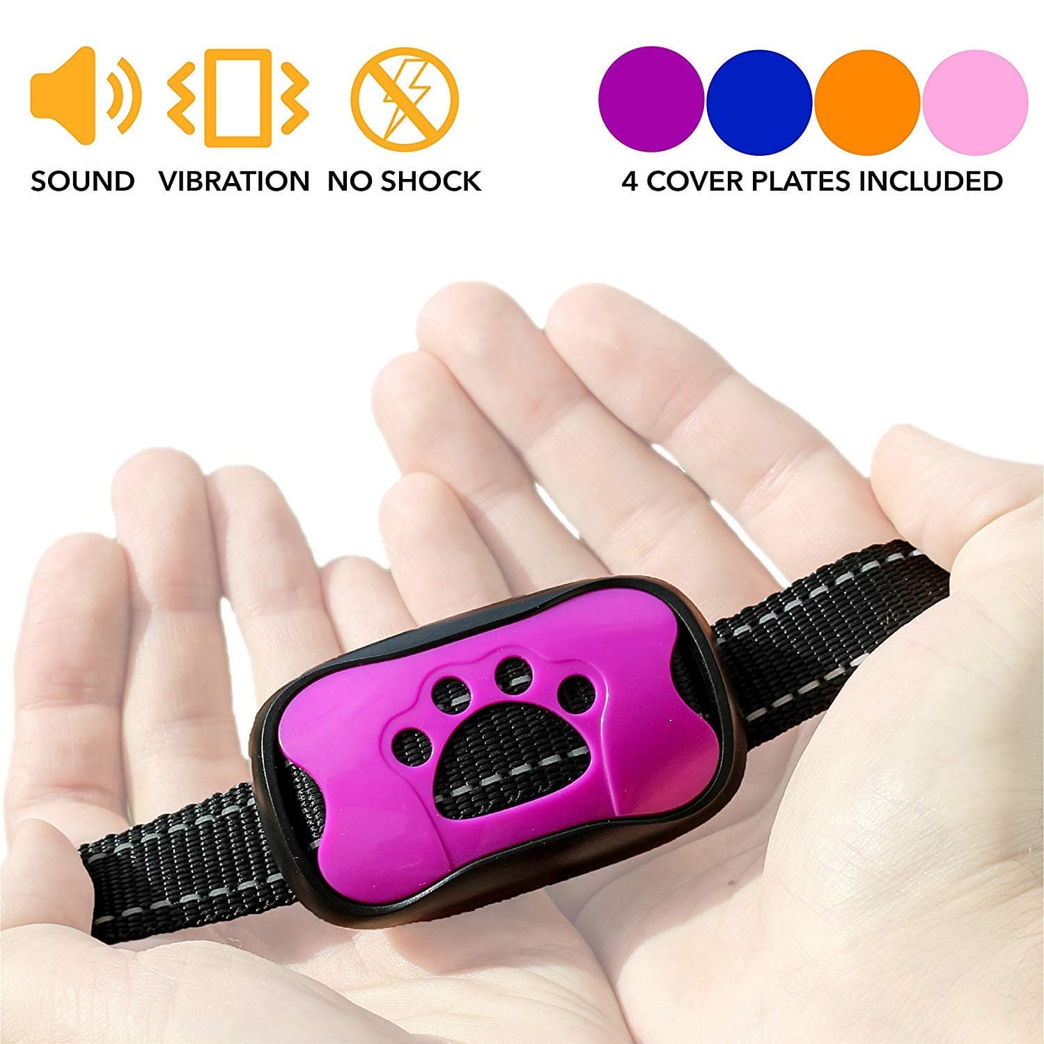 Dog Bark Collar For Small Medium and Large Breeds by Wrooof - Best For Excessive Barking, Adjustable Sound and Vibration, Extra Safe And Humane Anti Bark Training Device - No Shock No Spiky Prongs