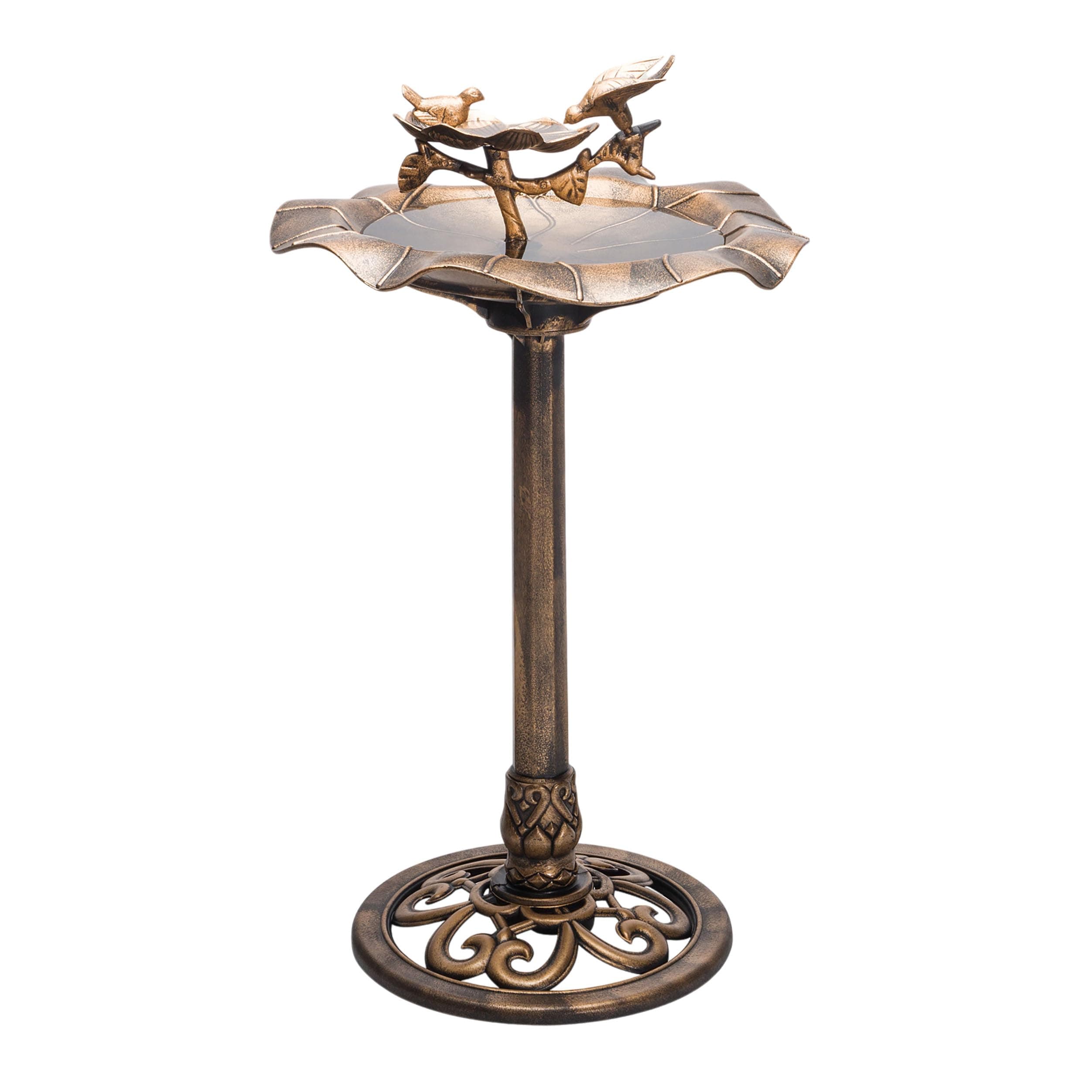 Alpine Corporation TEC380 Alpine 19" Bronze Plastic Birdbath