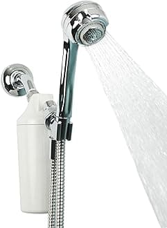 Shower Filter | Dermatologist-recommended for softer, healthier skin & hair | Proven to reduce 90% of chlorine for 6 months | High pressure | Chrome wand shower head | AQ-4105CHR