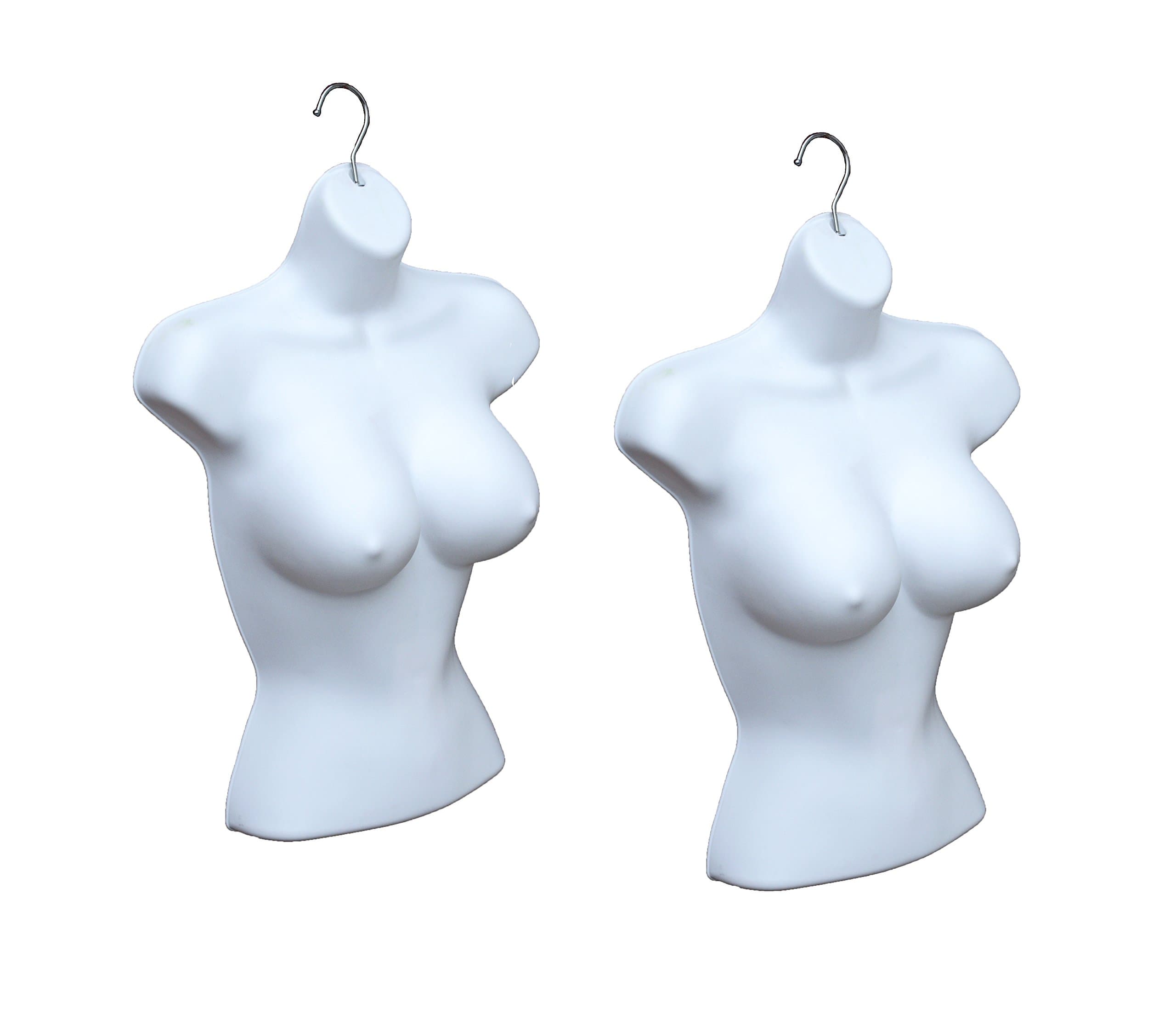 2/Premium Large Bust Hanging Body Form Short Torso Mannequin - set of 2
