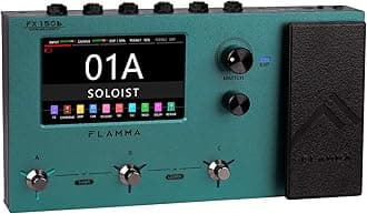 FLAMMAFX150 Multi Effect Processor Battery Powered Electric Guitar Pedal Amplifier Modeling Cabinet Simulation Global EQ Touch Screen 160 Built-in Effects 180 Editable User Effects Slot Looper