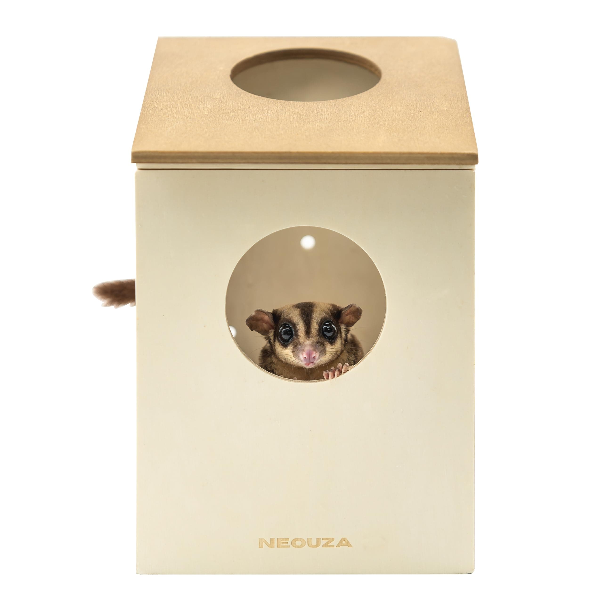 Sugar Glider Nest Nesting Box House for cage, Small Animal Accessories,Made of Wood, Easy to Clean,Toys Supplies