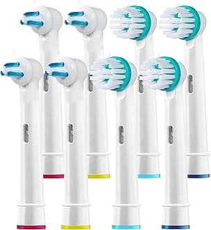 Replacement Brush Heads for OralB Braun Professional Ortho & Power Tip Kit- 8 Pack Compatible Orthodontic Electric Toothbrush Head Fit The Oral-B Pro 1000, Kids Plus!