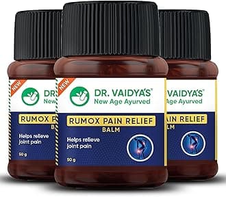 Dr. Vaidya's Rumox Pain Relief Balm | For Head Ache, Body Pain, Joint & Muscle Pain Relief | (50g Each) Pack of 3