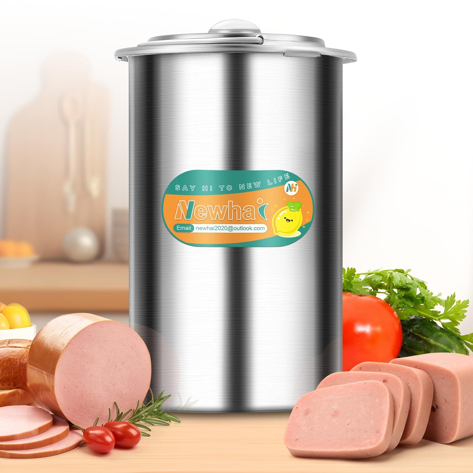 304 Stainless Steel Meat Press Deli Meat Maker Ham Maker Press Tool DIY Homemade Lunch Meat Maker With Thermometer