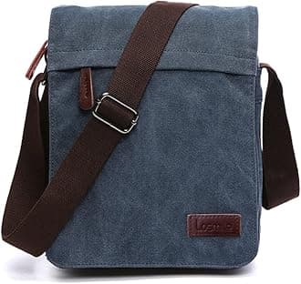 LOSMILE Men's Messenger Bag, Canvas Shoulder Bags, 13.3" Laptop Bags for Work and School,Cross-Body Bags.