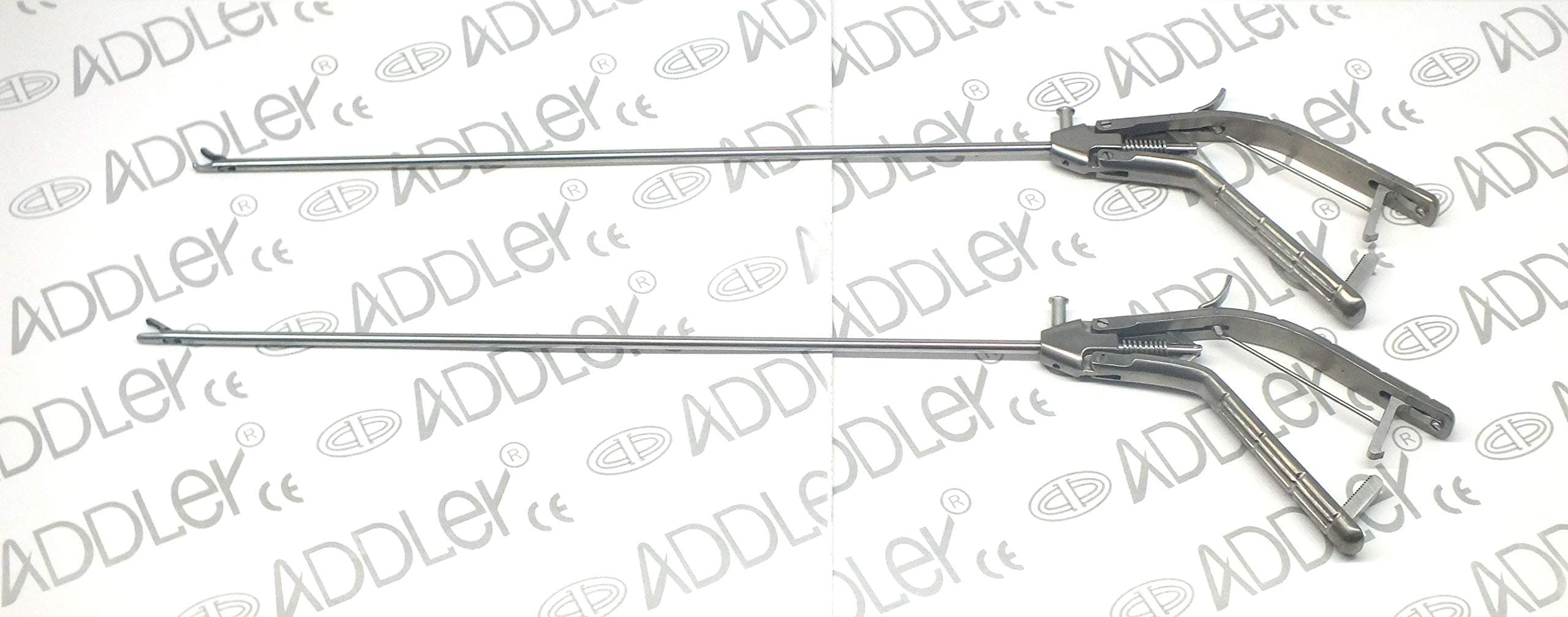 ADDLER Laparoscopy Needle Holder Titanium Stoz Type Curved + ST 5MM Laparoscopic. Qty-2.