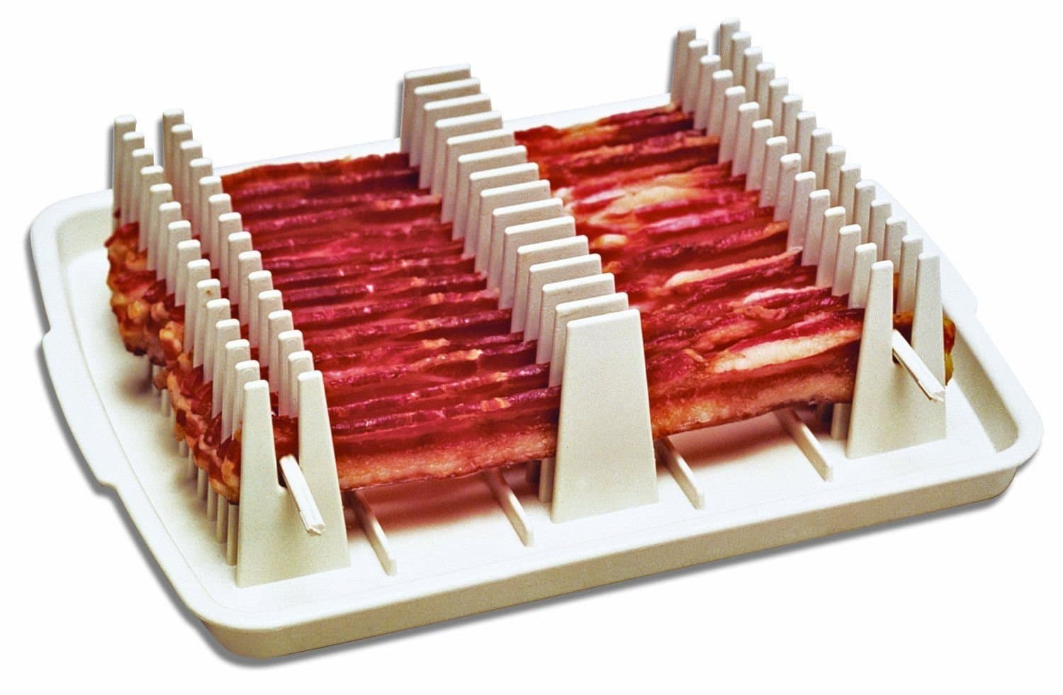 Emson Bacon Wave, Microwave Bacon Cooker Bacon Tray, Reduces Fat up to 35% for Healthy Bacon, Make Crispy Bacon in Minutes, Original As Seen On TV