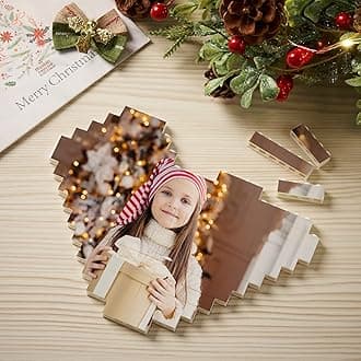 Custom Building Brick Personalized Photo Block Puzzle Customized Picture Gifts for Mother's Day, Perfect Keepsake for Birthday, Anniversary, Wedding, Couples