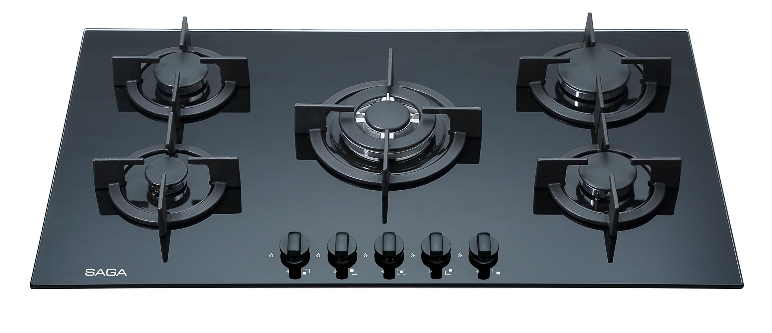 Elegans X951-B 90cm 5 Burner Built-in Gas on Glass Hob