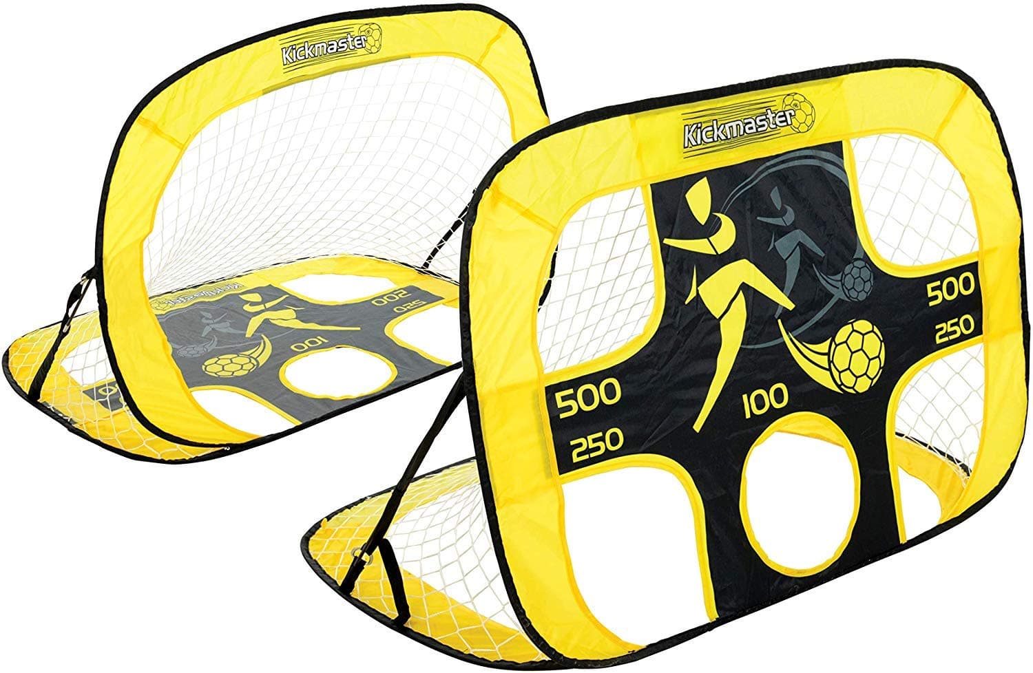 Kickmaster Quick Up Goal And Target Shot - Yellow/Black