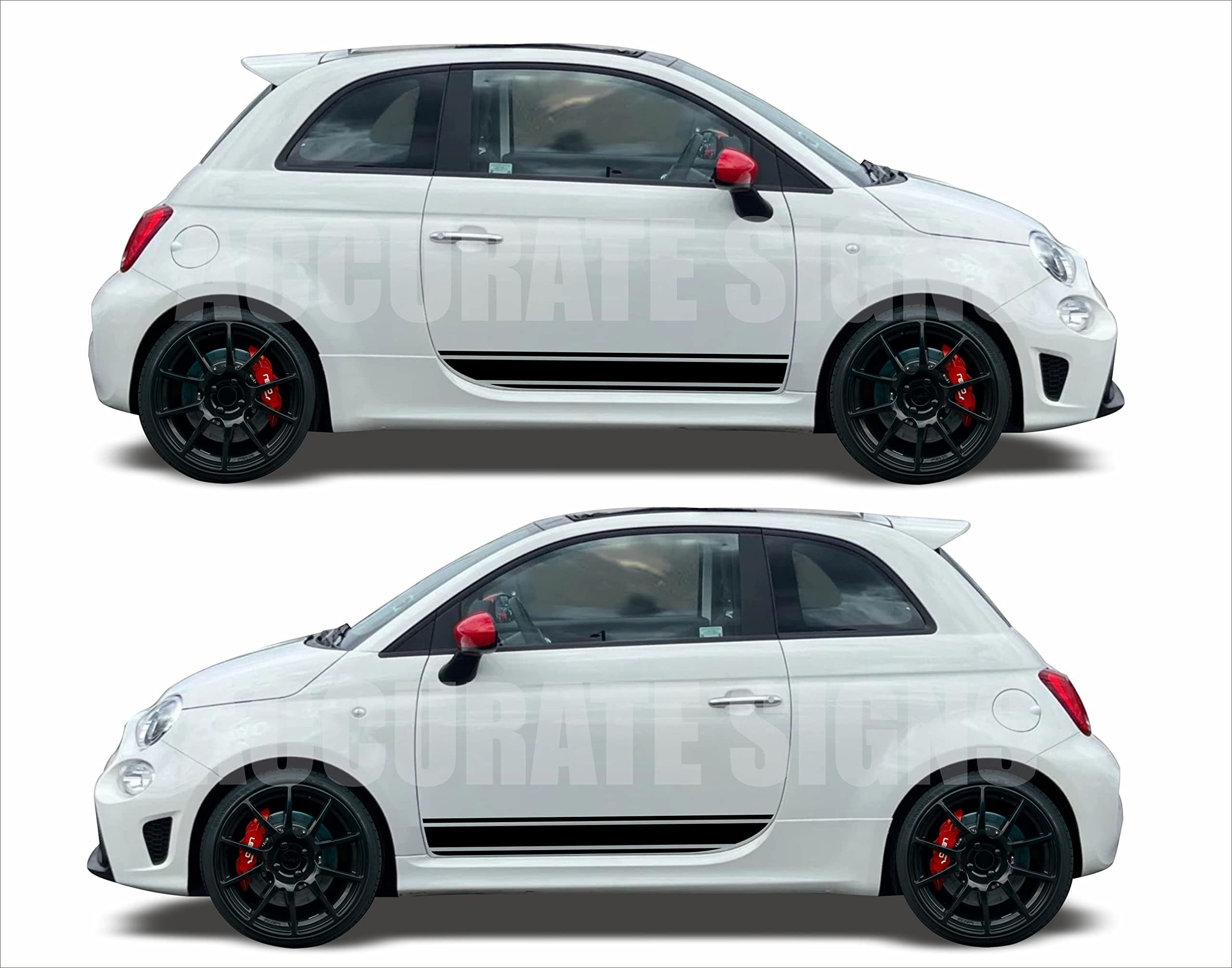 Stickers for 500 Side stripes Door Graphics Decal Sticker Kit