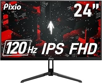 - Pixio PX246 Wave 24 inch 120Hz Refresh Rate FHD 1080p Resolution IPS Panel 4ms GTG Response Time Gaming Monitor with Adaptive Sync