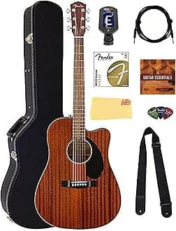 CD-60SCE Mahogany BundLED Dreadnought Acoustic-Electric Guitar with Hard Case