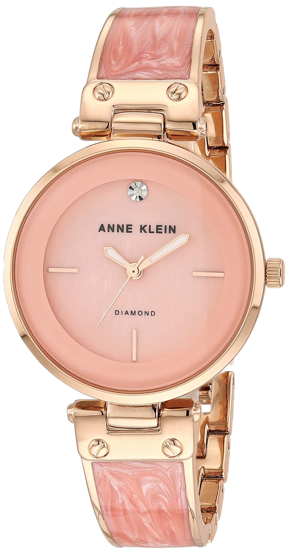 Anne Klein Women's Genuine Diamond Dial Bangle Watch