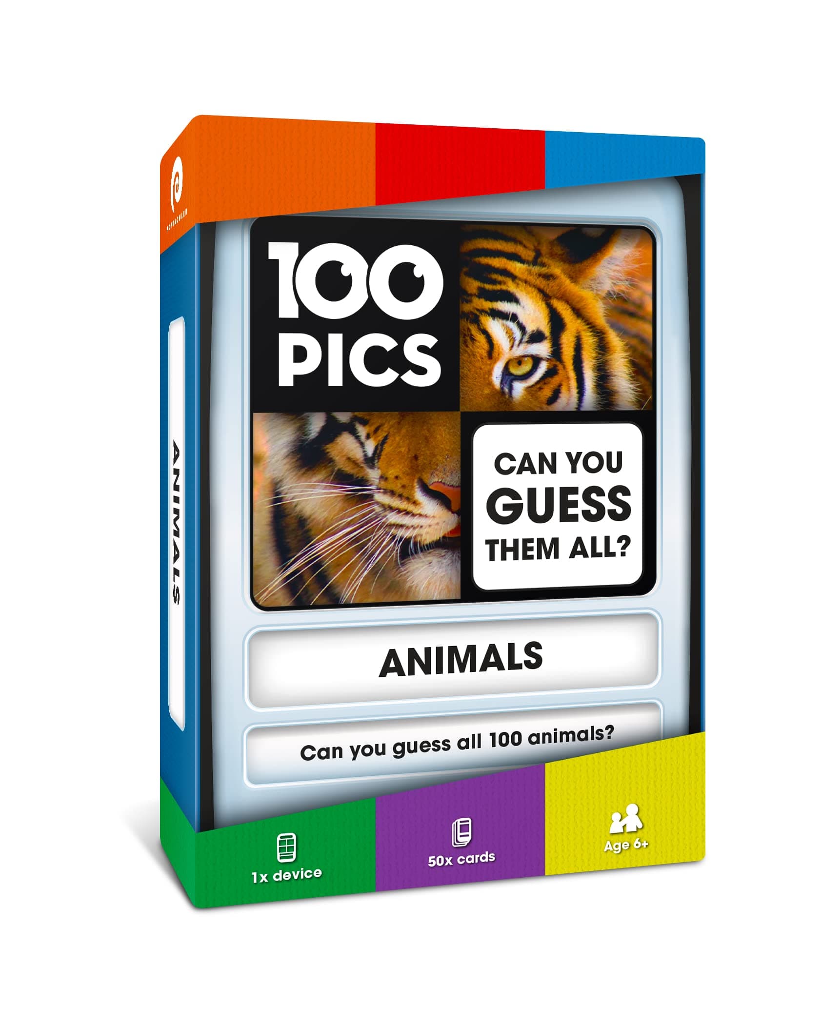 100 PICS Animals Game - Fun Travel Games for Curious Kids (Amazing Animals Pack) [Pocket Card Quiz]