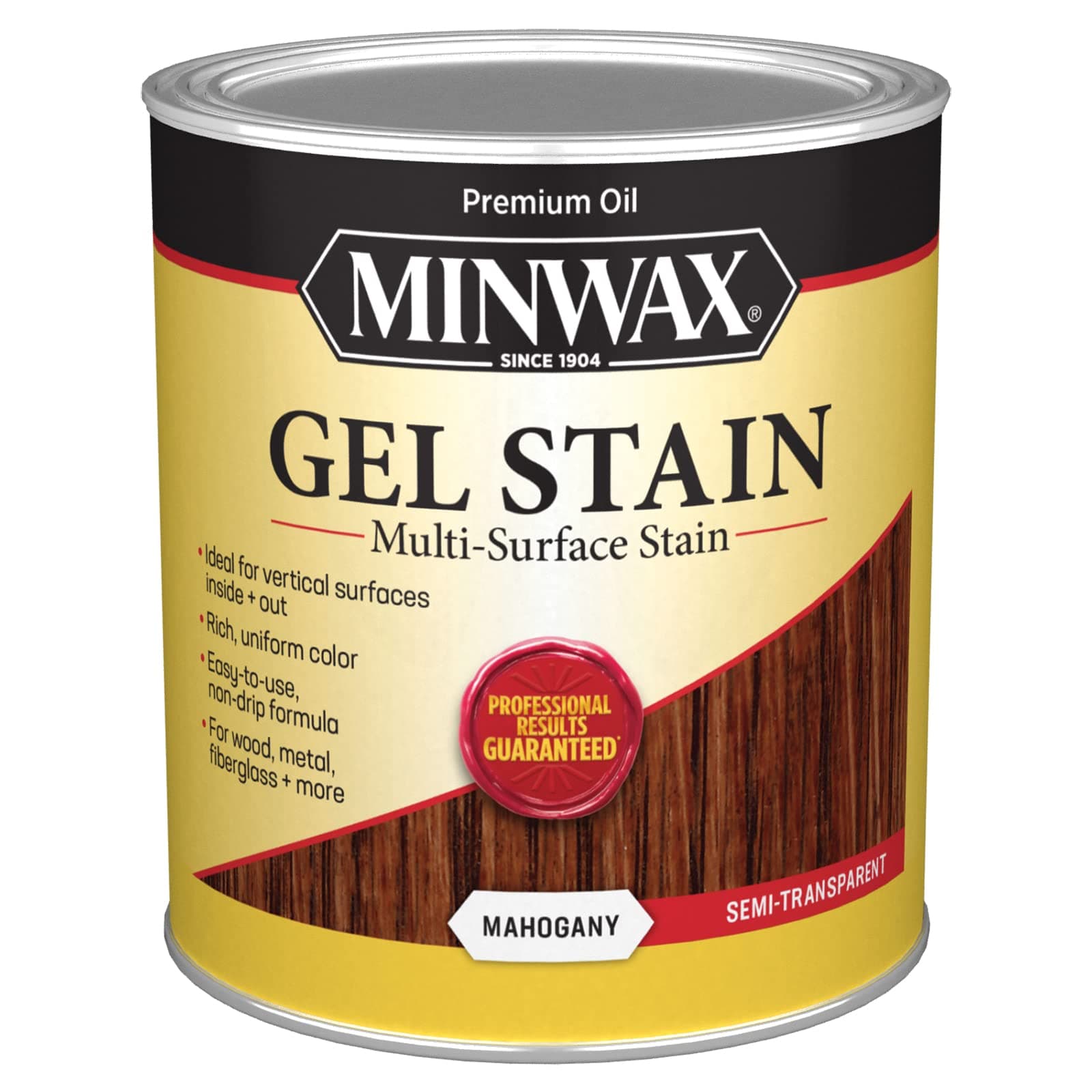 Gel Stain for Interior Wood Surfaces, Quart, Mahogany
