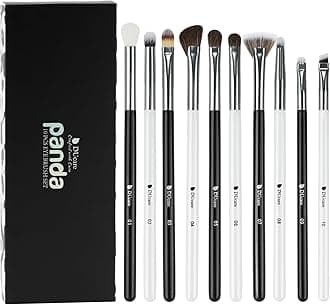 Eyeshadow Brushes Set 10pcs Eye Makeup Brushes Professional Eyeshadow Brush Set Travel Concealer Eyebrow Eyelash Eye Liners Blending