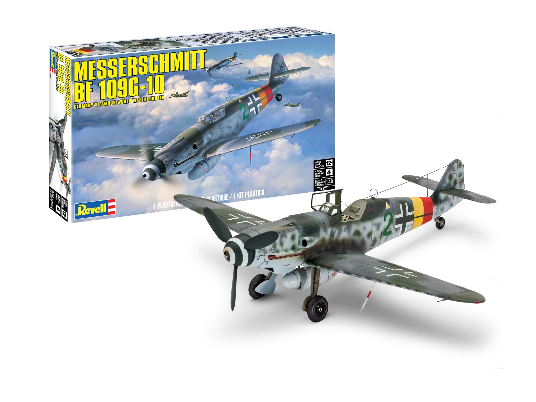 15873 Messerschmitt BF 109G-10 1:48 Scale 40-Piece Skill Level 4 Model Airplane Building Kit