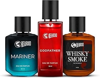 Beardo Mariner, GodFather & Whiskey Smoke Perfume For Men (50Ml X Pack Of 3) | Long Lasting Perfume | Date Night Perfume For Men | Gift for Men | Gift For Friends | Gift for Husband | Gift for boyfriend