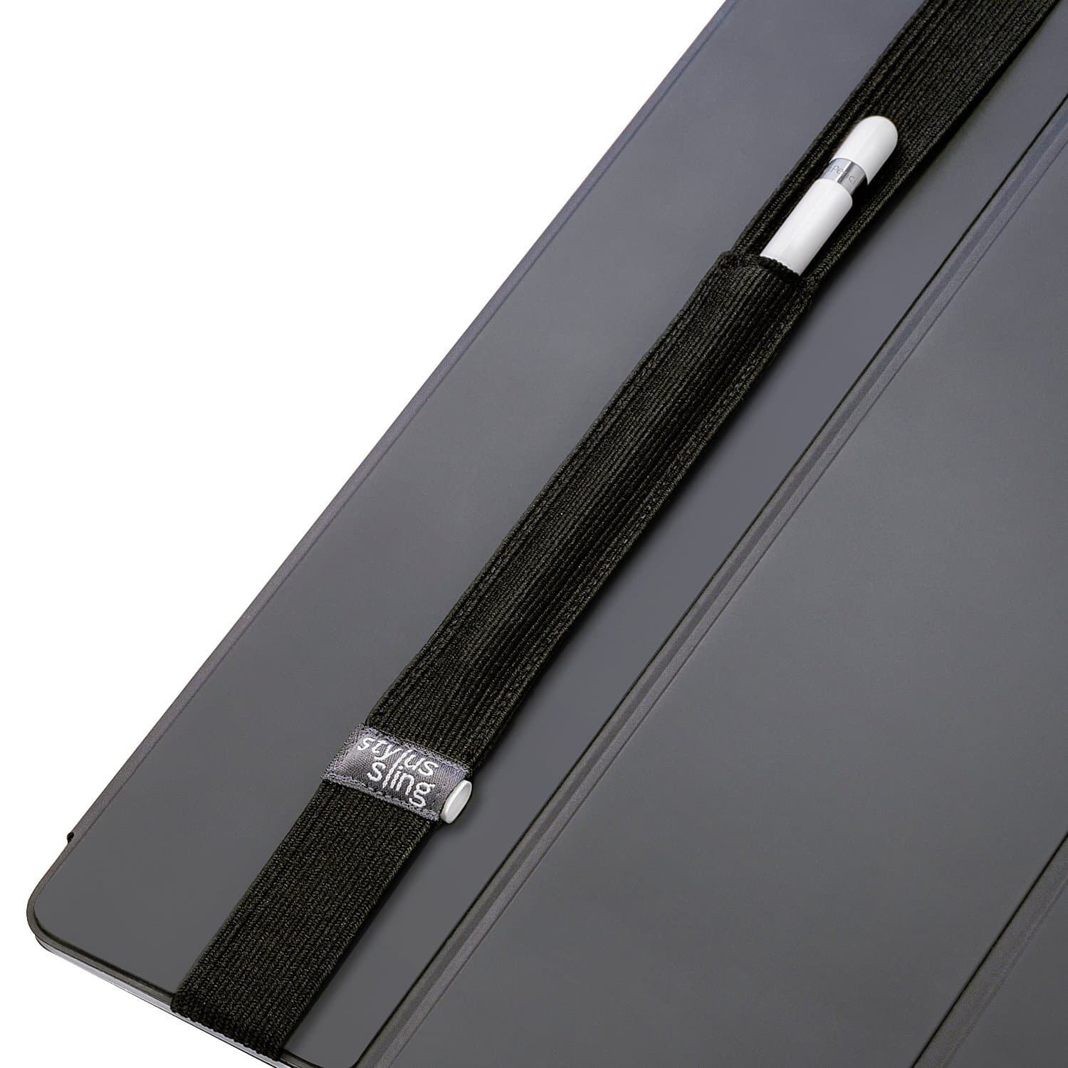 Pencil Holder with USB Adapter Pocket for Apple Pencil (1st and 2nd Gen) - Compatible with iPad Pro 11/10.5/9.7 & iPad 6th Gen Cases, Black