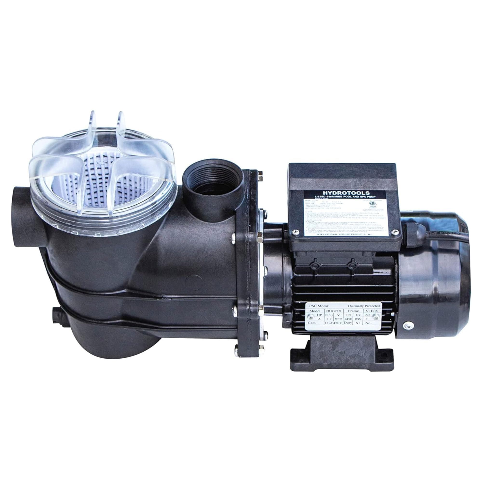 Swimline HYDROTOOLS Model 71236 Hydro-Flo Above-Ground Pool Replacement Pump, Vertical Discharge - 0.45 HP, 2,400 GPH, 115V/60Hz, Single Speed, for Sand, Cartridge & DE Filter Systems