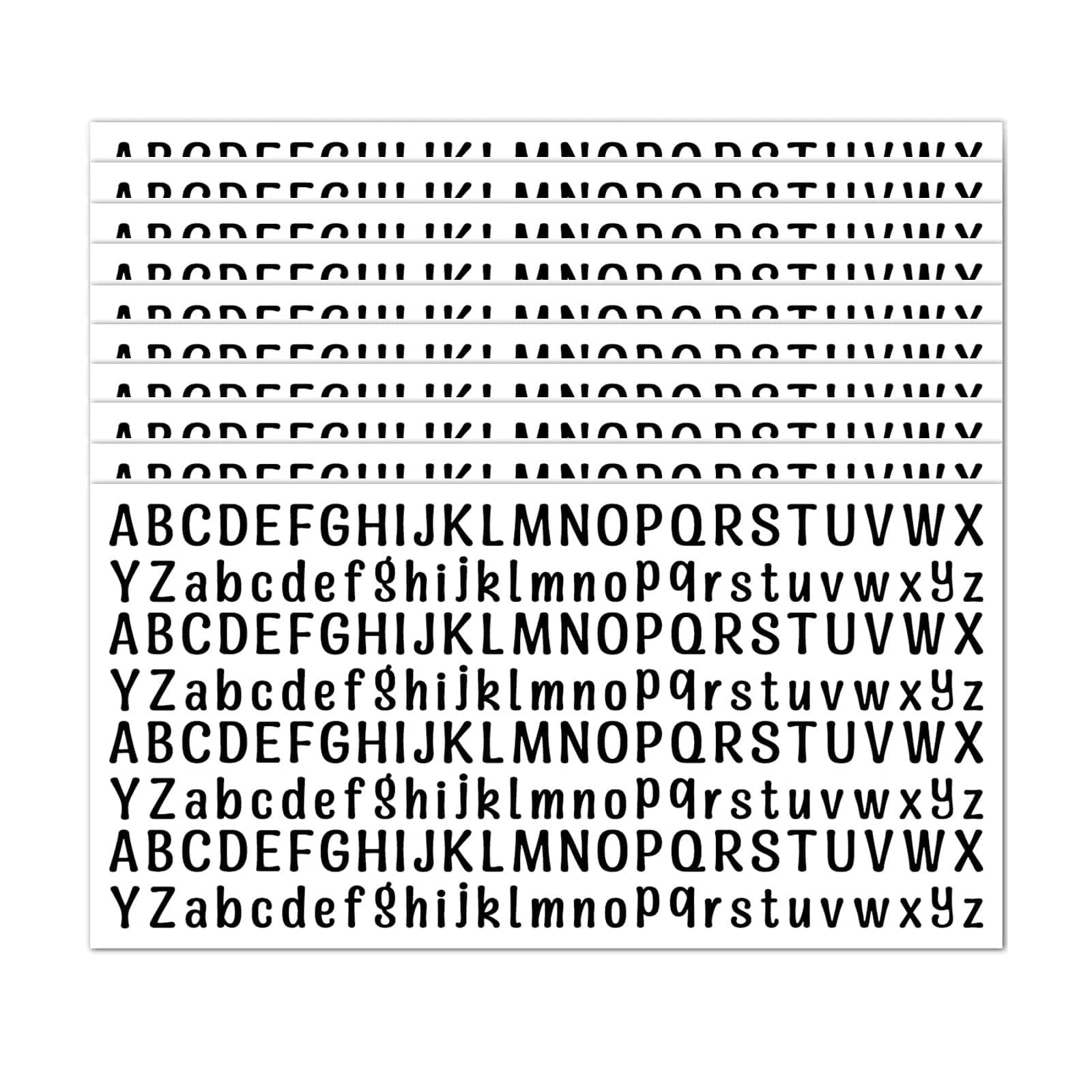Dvobez 10 Sheet Small Letter Stickers, 1/2 Inch Self Adhesive Alphabet Stickers, Cute Vinyl Letter Stickers for Arts Crafts Outdoor Sign Poster Windows Doors Mailboxes Car Truck - Black