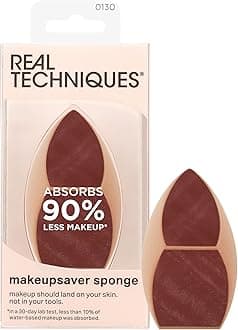 Makeupsaver Sponge, Makeup Blender Sponge For Liquid & Cream Formulations, Natural Finish & Reduces Makeup Waste, Targeted Application, Cruelty & Latex-Free, 1 Count