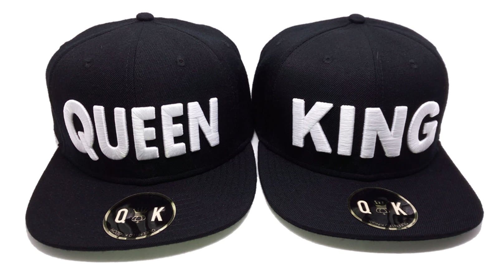 Matching Snapbacks/Baseball CAPS for Couples (King/Queen, Beauty/Beast, Bonnie/Clyde)