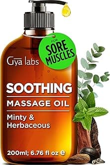 Soothing Massage Oil - 6.76 Fl Oz - Eases Tension and Comforts Tired Muscles for Relaxation, Soothing Massage Oil Hydrates Skin - Non-Greasy Formula, Non-GMO and Cruelty-Free