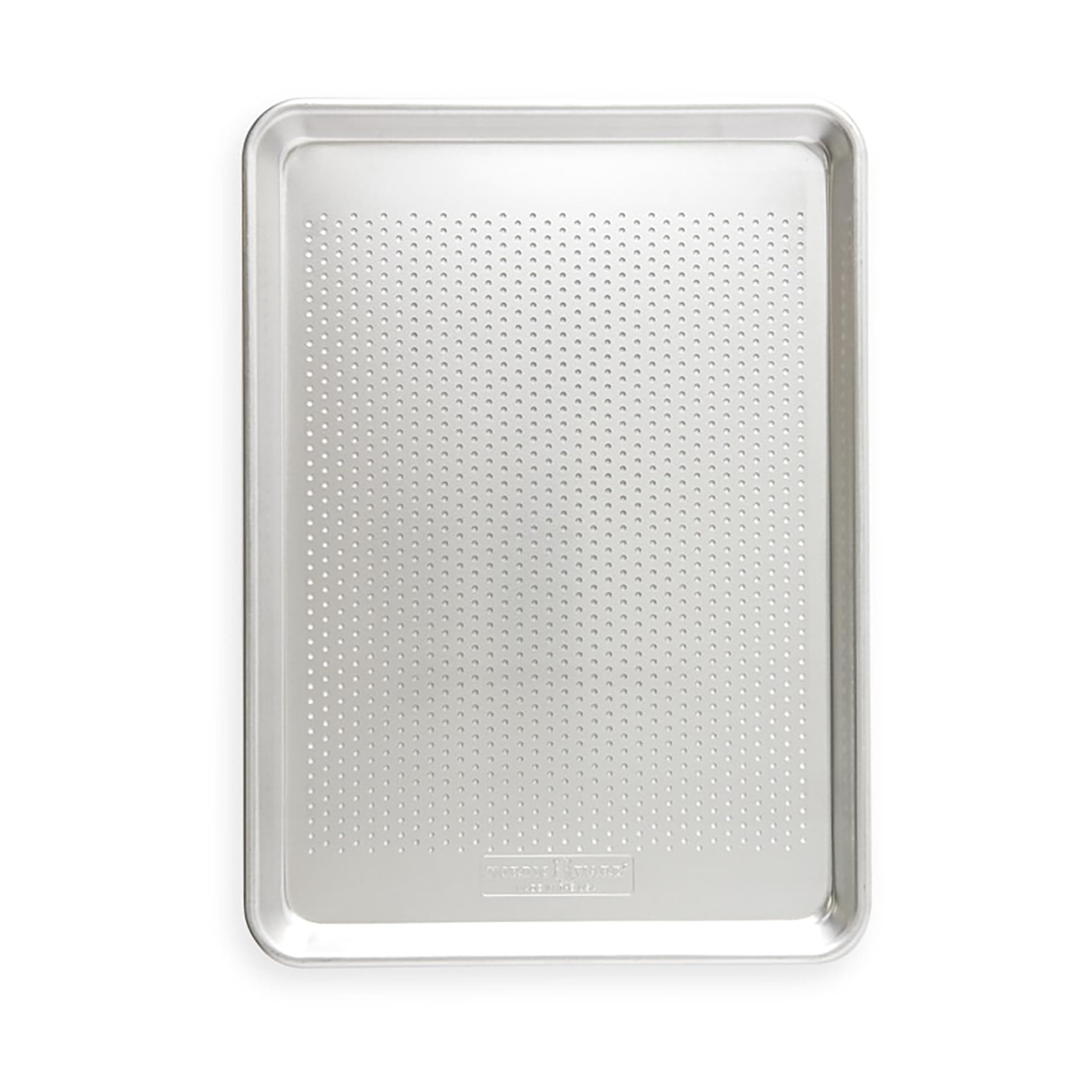 Nordic Ware Naturals Perforated Crisping Half Sheet Pan for Baking or Roasting, Uncoated Natural Aluminum with Reinforced Steel Rim Prevents Warping