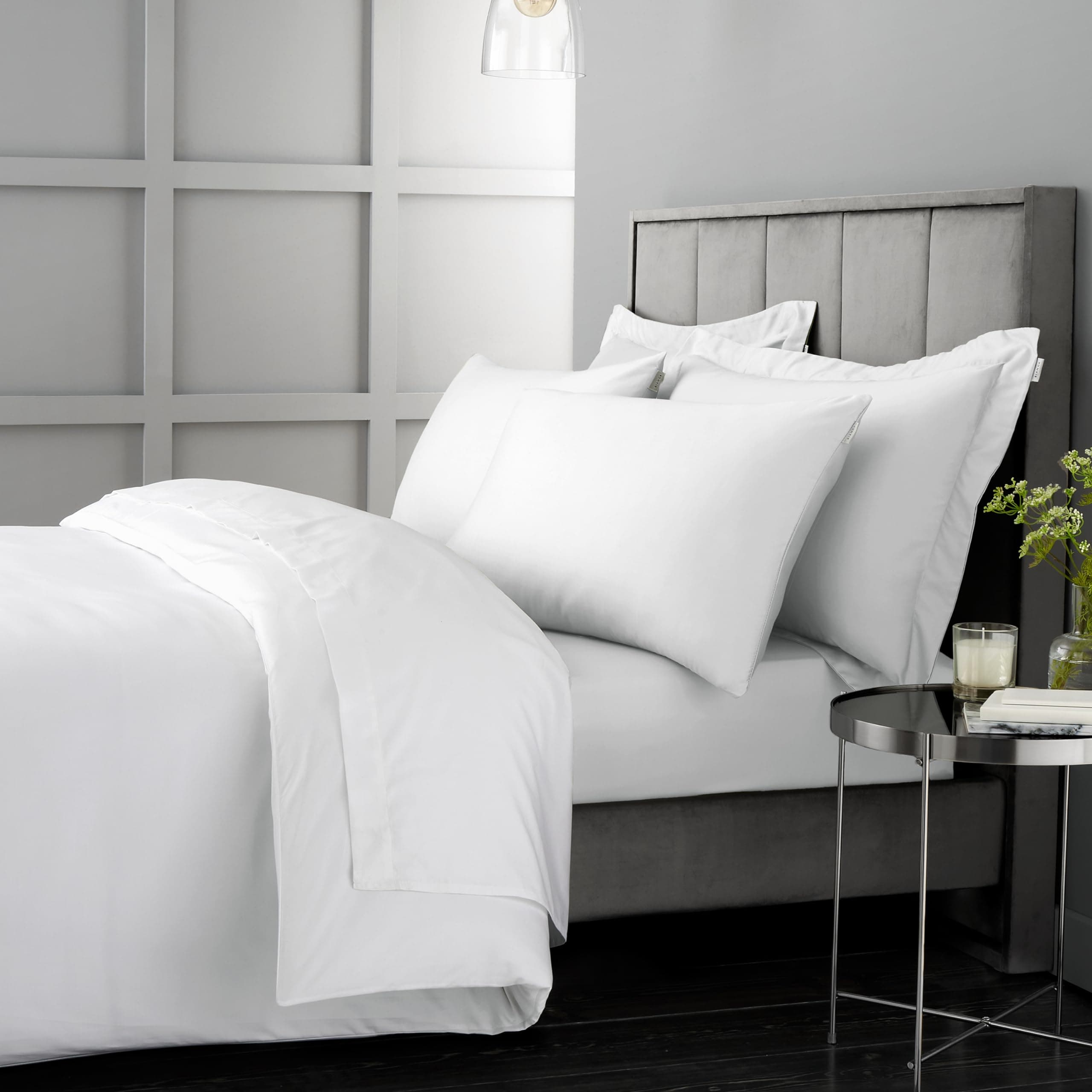 Bianca 400TC Cotton Sateen Double Duvet Set White