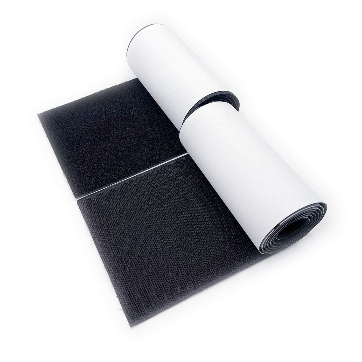 Arlent 100mm Wide 1 Meters Long Self Adhesive Hook Loop tape Set With Superglue Back Nylon Fabric Fastener Black