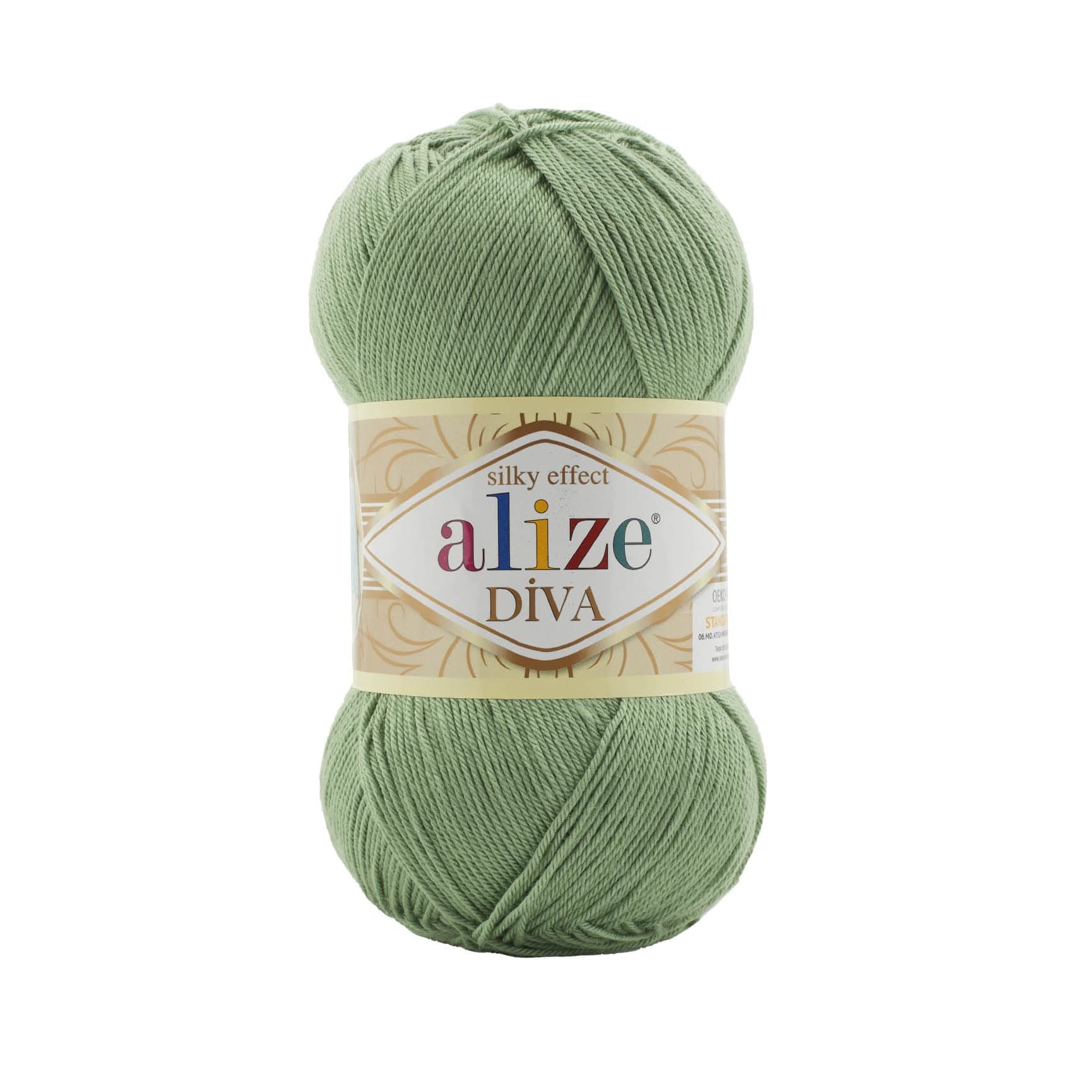Diva Silky Effect Hand Knitting Yarn 1PC (Color Green Tea no. 852)