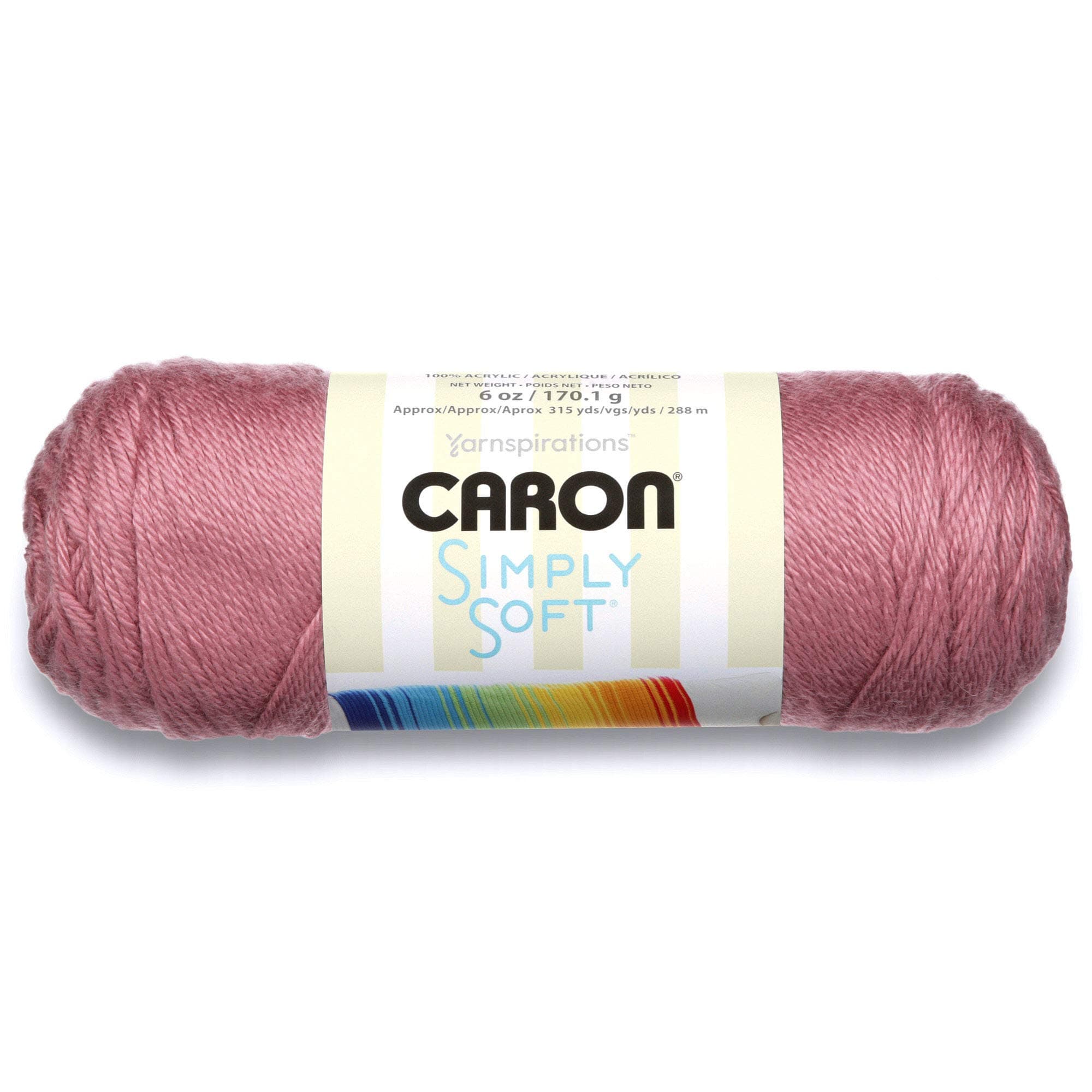 Caron Simply Soft Solids Yarn (4) Medium Gauge 100% Acrylic - 6 oz - Plum Wine - Machine Wash & Dry