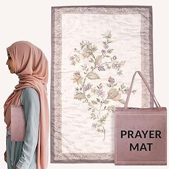 Muslim Prayer Mat - سجادة صلاة - Padded & Portable Islamic Prayer Mat - Ideal For Home, Office & Mosque Use - Travel-Friendly, Foldable & Machine Washable Rug - For Umrah/Hajj/Eid Gift -Divine