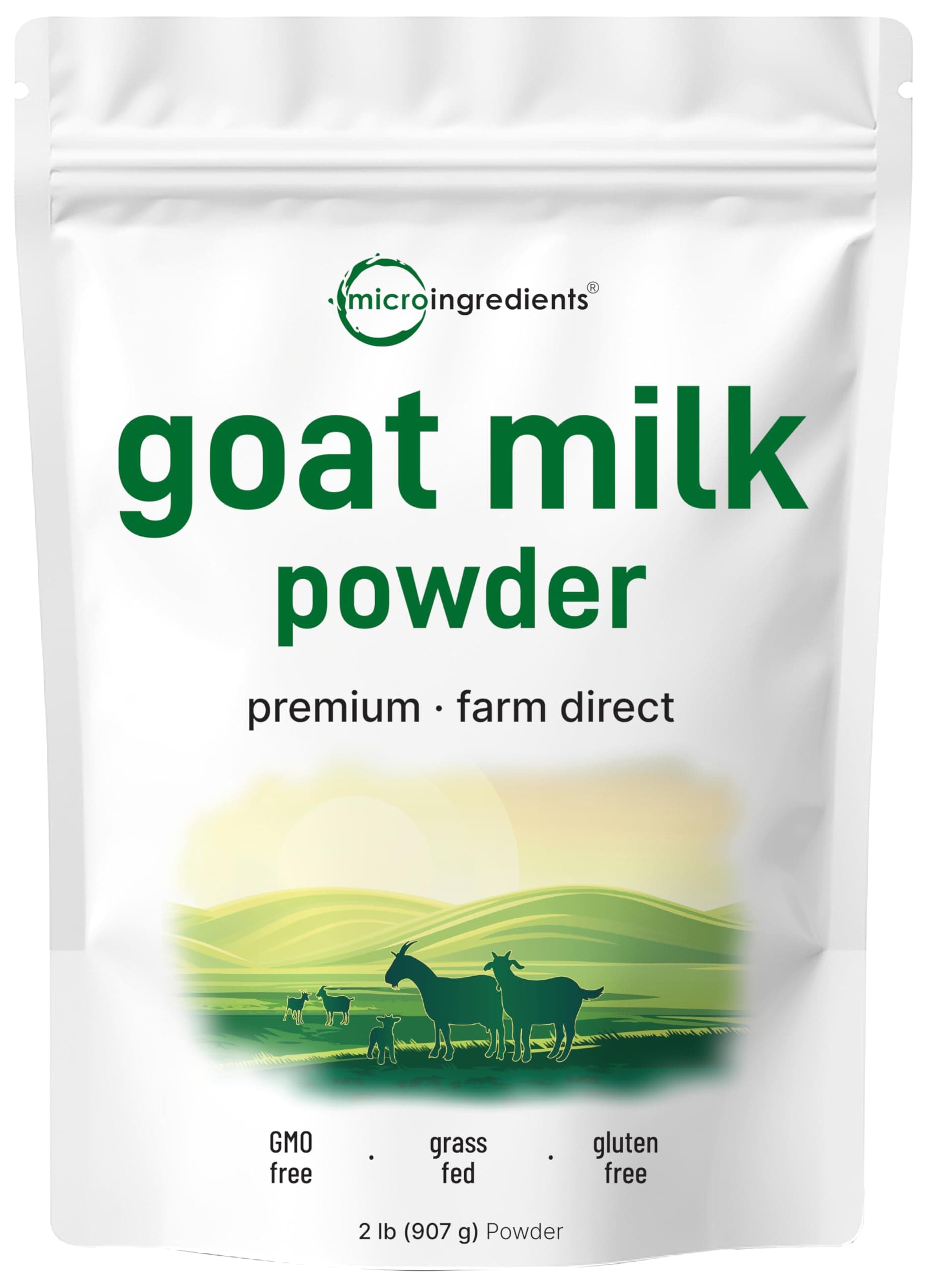 Goat Milk Powder, 2 Lb | Grass-Fed Australian Source | Pure, Easily Digested Formula | High in Protein, Calcium & Probiotics | Non-GMO, Gluten-Free, Pet Friendly