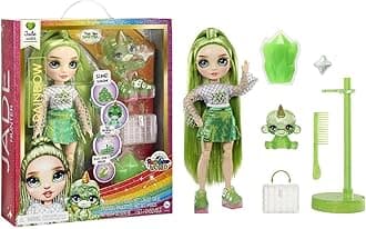 Jade (Green) with Slime Kit & Pet - Green 11” Shimmer Doll with DIY Sparkle Slime, Magical Yeti Pet and Fashion Accessories, Kids Gift 4-12 Years