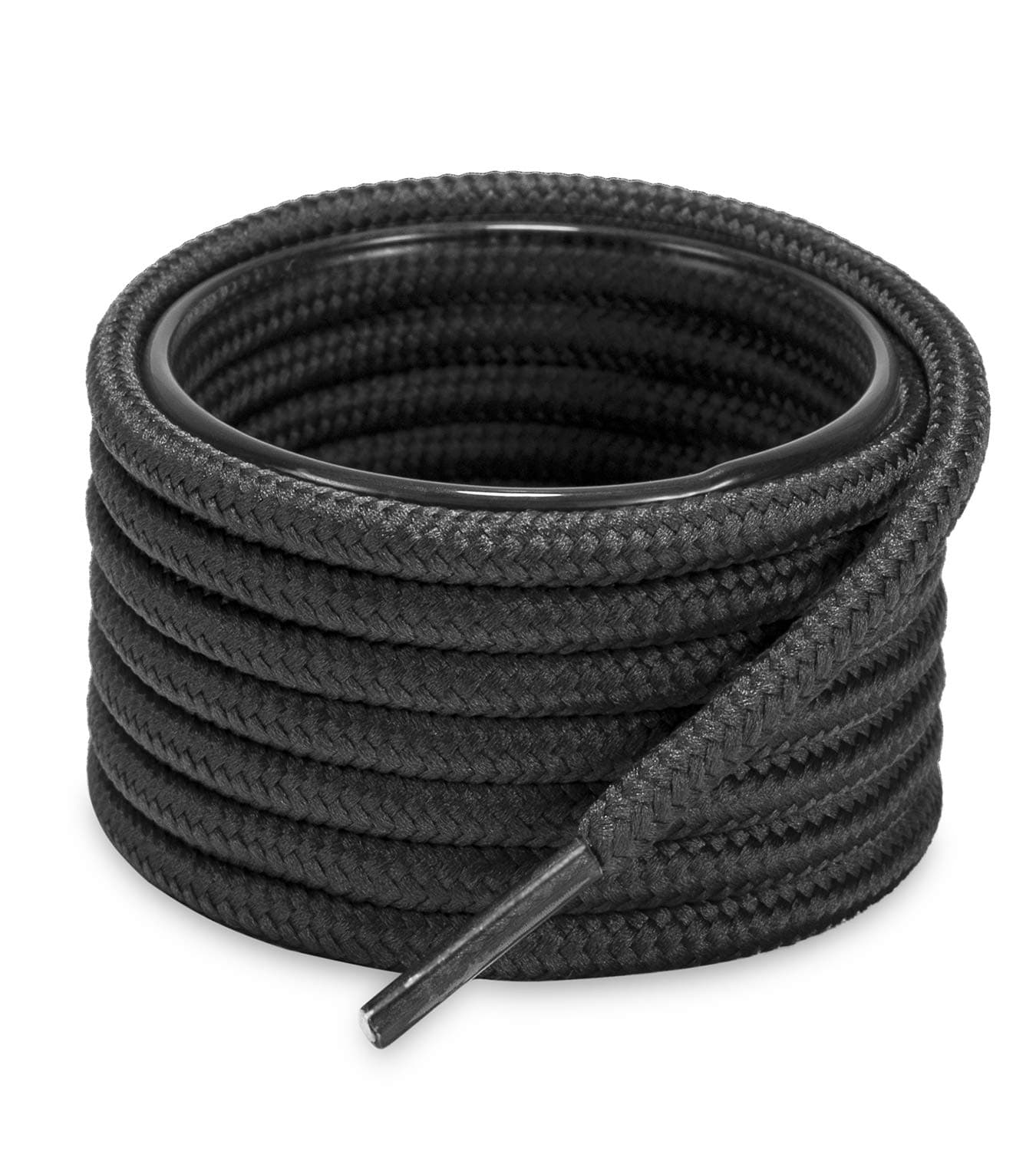 Shoemate Solid Color Round Shoe Laces for Sneakers, Boots and Athletic Shoes with 4 Shoelace Tip Algets