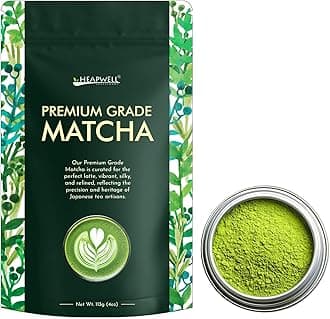 Heapwell Matcha Premium High Grade - Authentic Premium Grade Matcha Green Tea Powder from Japan (113g, 4oz)