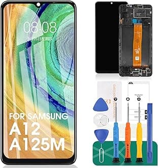 For Samsung Galaxy A12 Screen Replacement For Samsung A12 LCD Screen A125 LCD Display SM-A125F Touch Digitizer SM-A125M Assembly With SM-A125U,SM-A125N,SM-A125W Repair Parts Kits(Black With Frame)