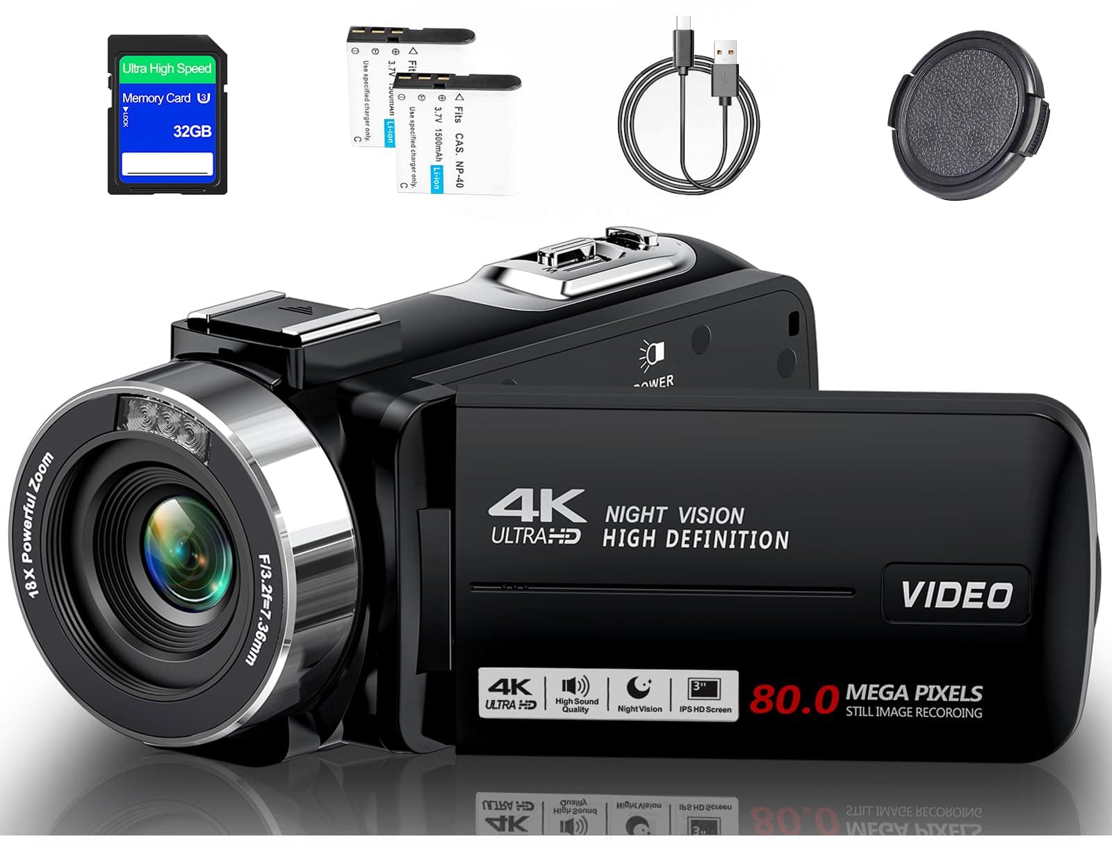 Thpacip4k Ultra 80mp Vlogging Video Camera For Youtube 18x Digital image